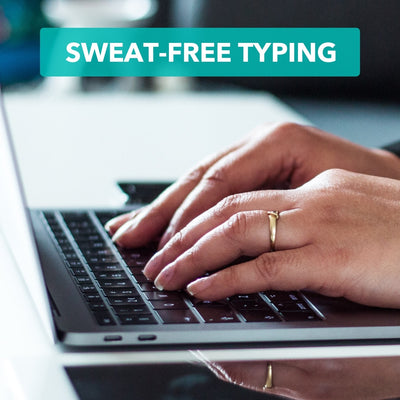 Prevent sweaty hands while typing