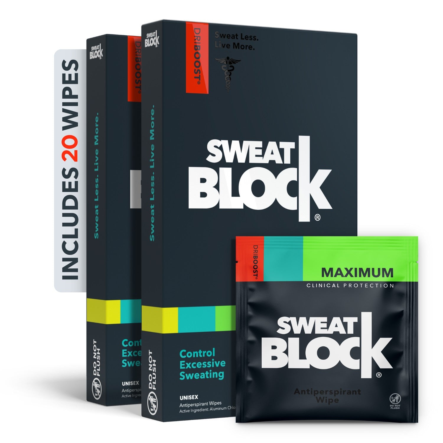 Max Clinical Antiperspirant Wipes for Excessive Sweating – SweatBlock