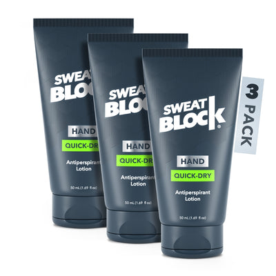 three hand antiperspirants from sweatblock