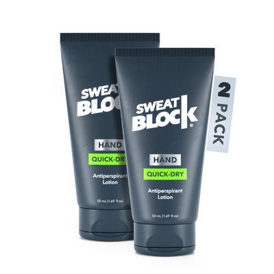 two antiperspirant lotions for hand sweat