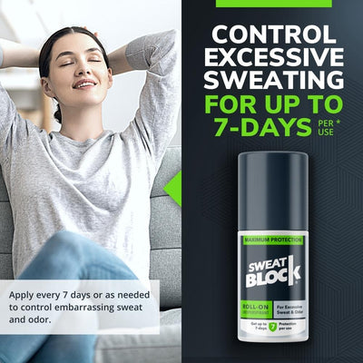 sweatblock roll-on antiperspirant for women and men