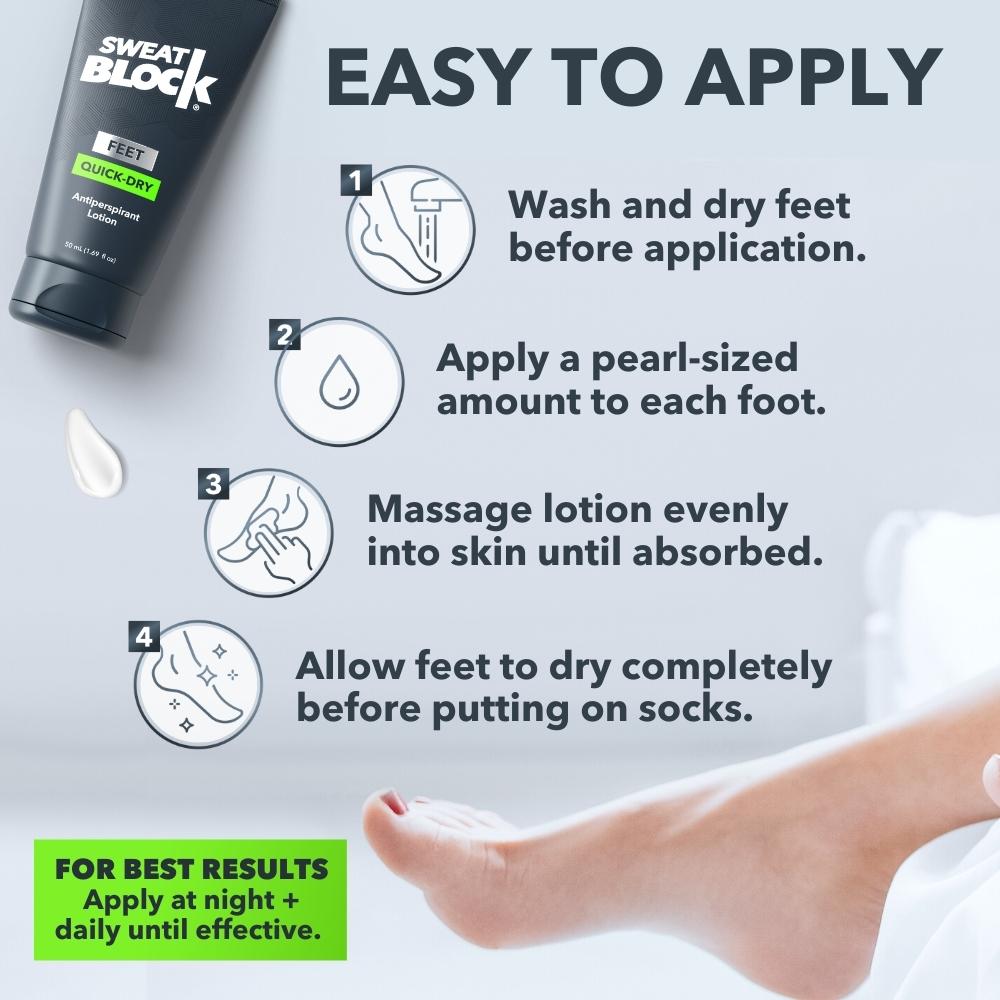 sweatblock antiperspirant foot lotion